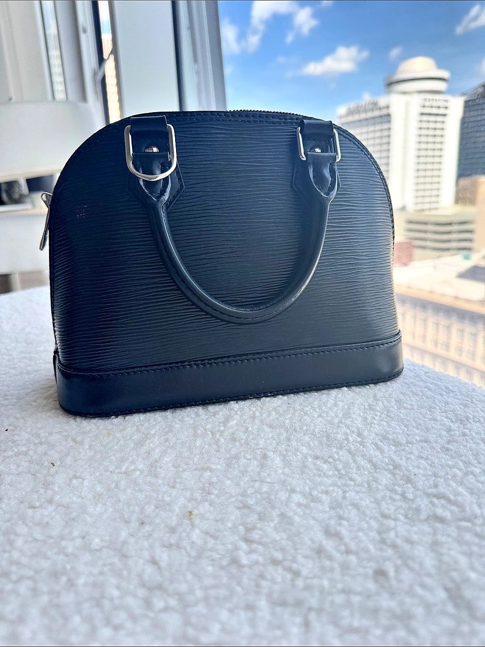 Louis Vuitton Alma BB Black Structured Satchel